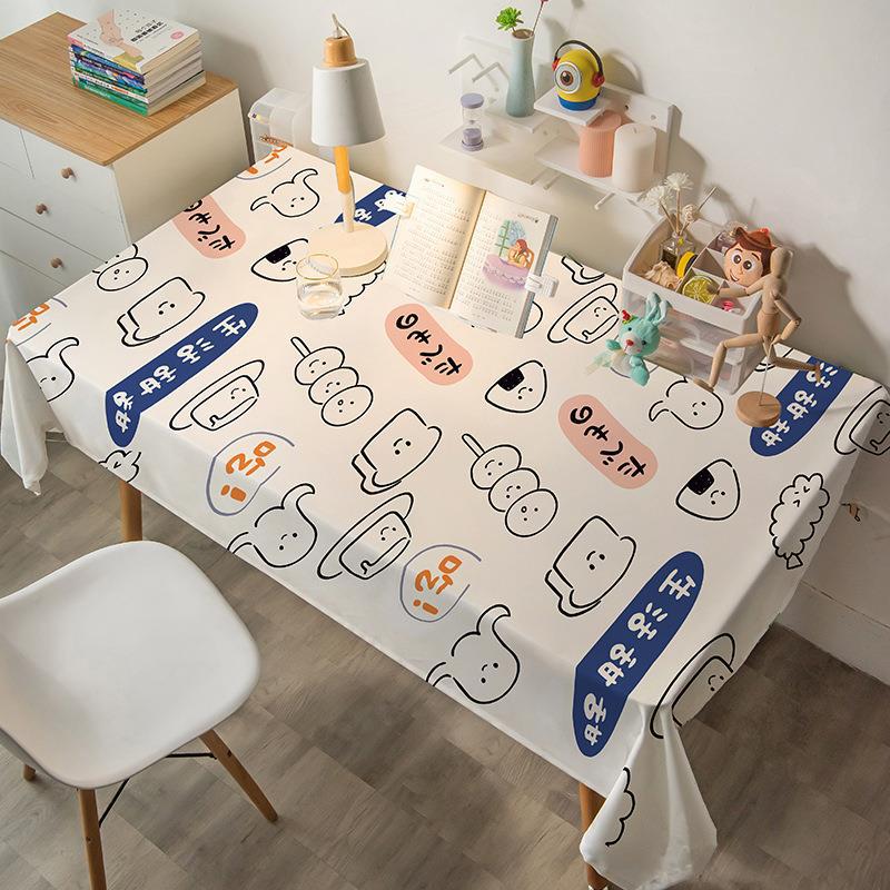 TPU Coated Waterproof and Oil-proof Leave-in Table Mat Outdoor Simple Rectangular Coffee Table Cloth