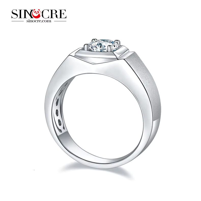 Wedding little finger brand new moissanite ring men's Sinocre jewelry