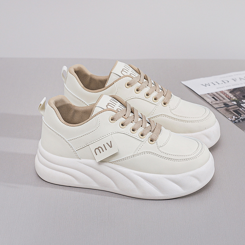 2025 Spring Designer s New Breathable White Multi Functional Thick Bottom Casual Sports White Shoes For Girls