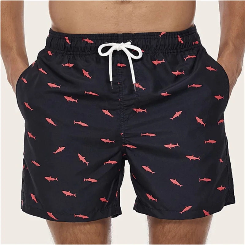 Simple Small Animals Plants Pattern Beach Short Mens Kids Fashion Trend 3D Printed Swim Trunks Casual Streetwear Oversized Pants 250224