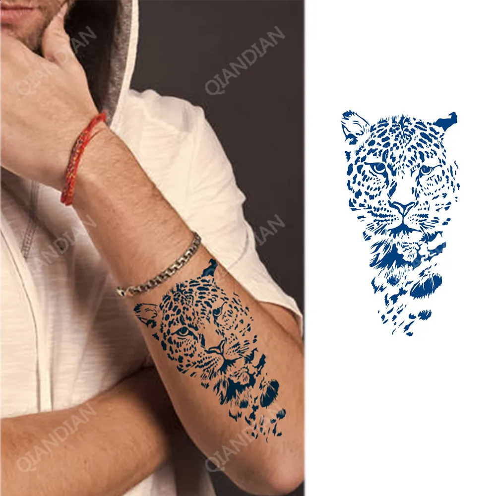 Semi Permanent Juice Tattoo Long Lasting Waterproof Temporary Sticker Wolf Dragon Eagle Tiger Gem Body Arm Art Man Totem 250219