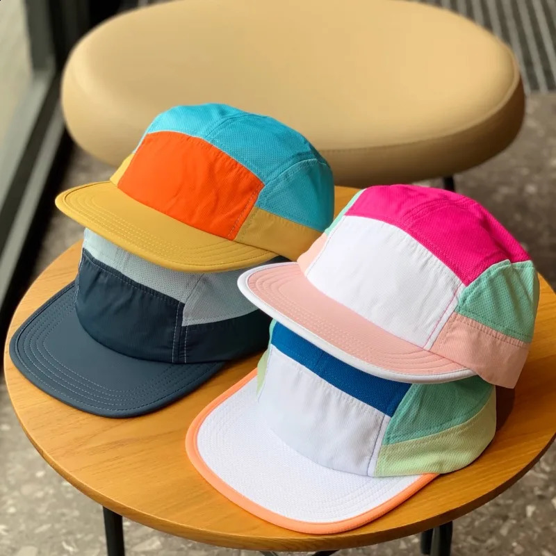 Custome Personalized Quick drying Five panel Flat brimmed Hat Men and Women Outdoor Breathable Sports Sunshade Baseball Cap 250225 - view 3