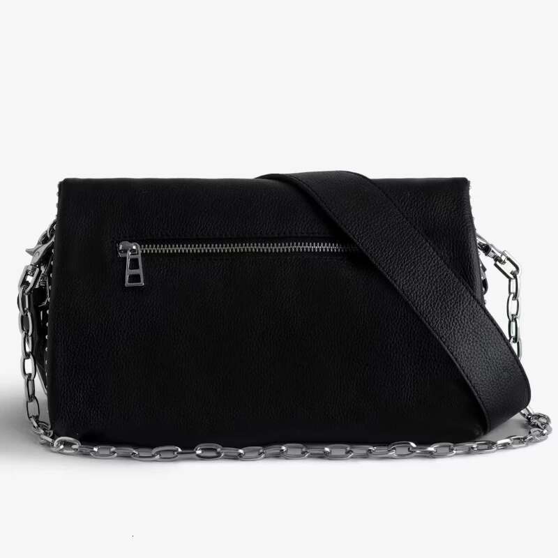 New Women Retro Crossbody Design Black Embroidered Ladies Shoulder Large Capacity Fashion Chain Envelope Bag