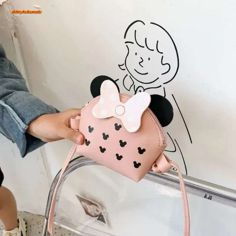 New Princess Girl Purse Crossbody Bags Children Wallet Coin Box Cute Cartoon Bow Kid Money Bowknot Shoulder Bag #ddmykukumalu