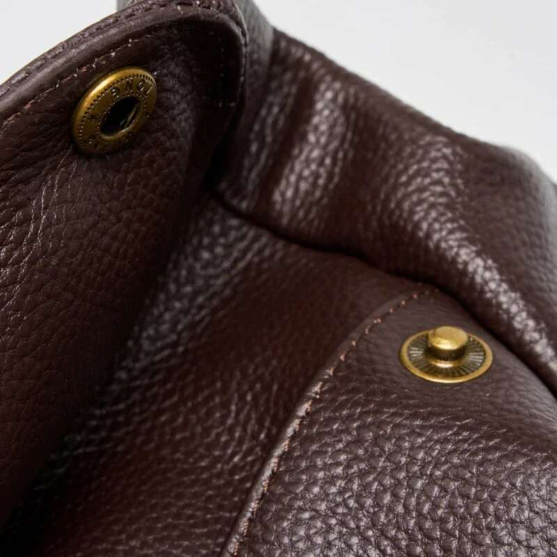 Women's 2025 New Large Capacity Single Shoulder Genuine Leather Tote Bag, Ladies' Casual Handbag European And American Style