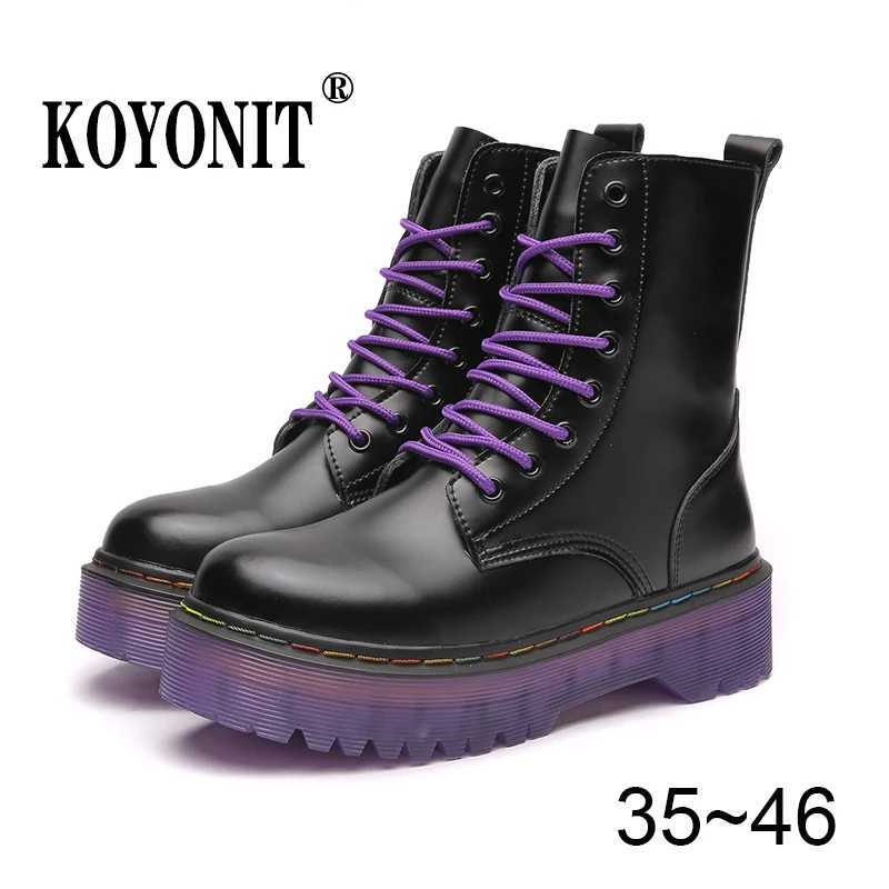 Women Men Increased Boots 2022 Fashion Genuine Leather Purple Ankle Boots For Woman Casual Motorcycle Luxury Shoes Warm Winter Z250303