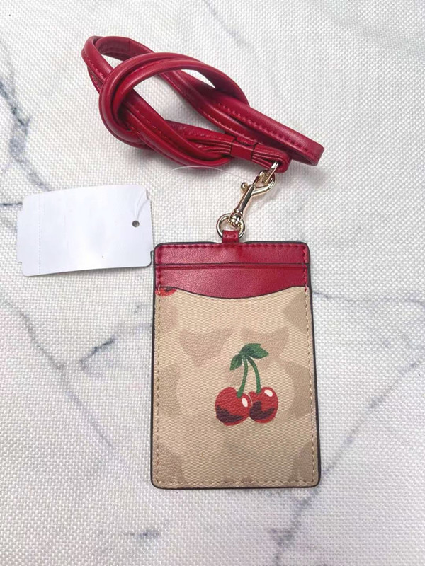 Badge Holder Designers Lanyards for Name Tags Work card key ring Keychain Co ch Fashion Women Men Credit Card Holder Coin Purse Wallet Ring wallet