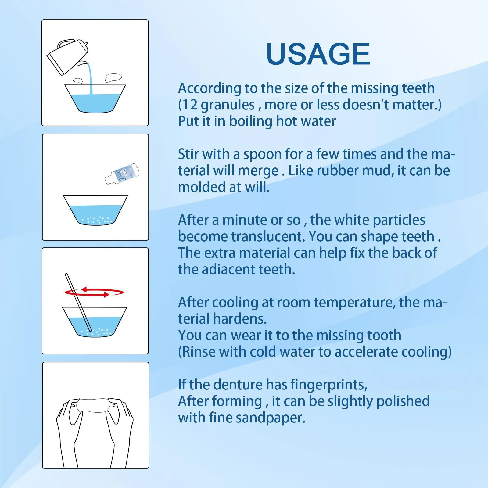 Jaysuing High Quality False Teeth Gel Can be Used To Temporarily Fill Or Fix Missing And Broken Teeth False teeth Sold Glue 250227