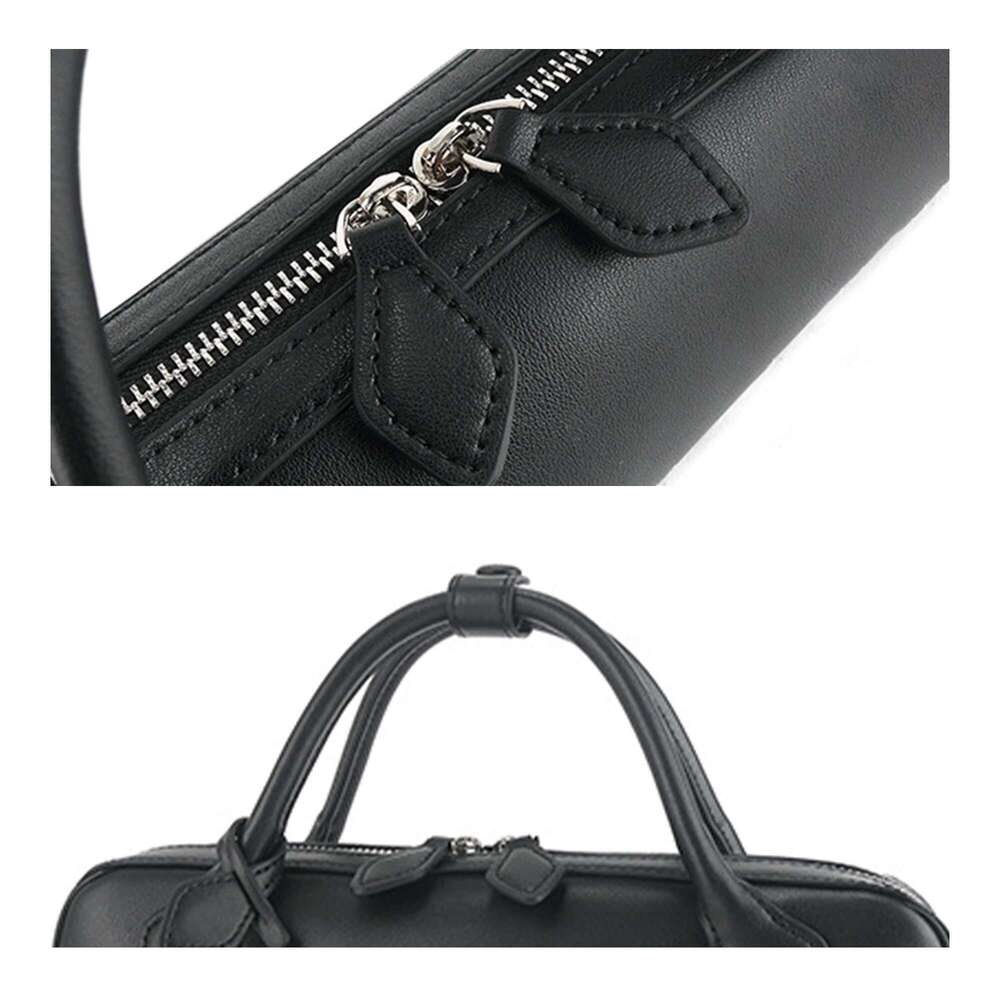 Genuine Leather Women's Shoulder Bag Large Capacity Cowhide Ladies Bowg Short Handle Boston Handbag
