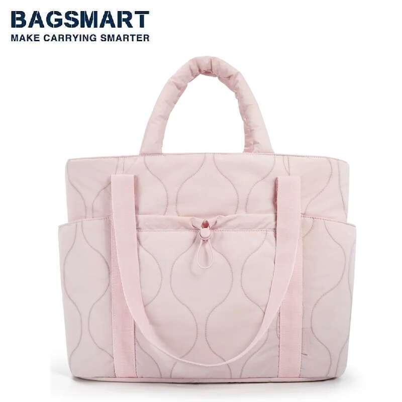BAGSMART 2024 New Tote Women Shoulder Simple Large Capacity Sport Leisure Travel Mom Going Out Bag