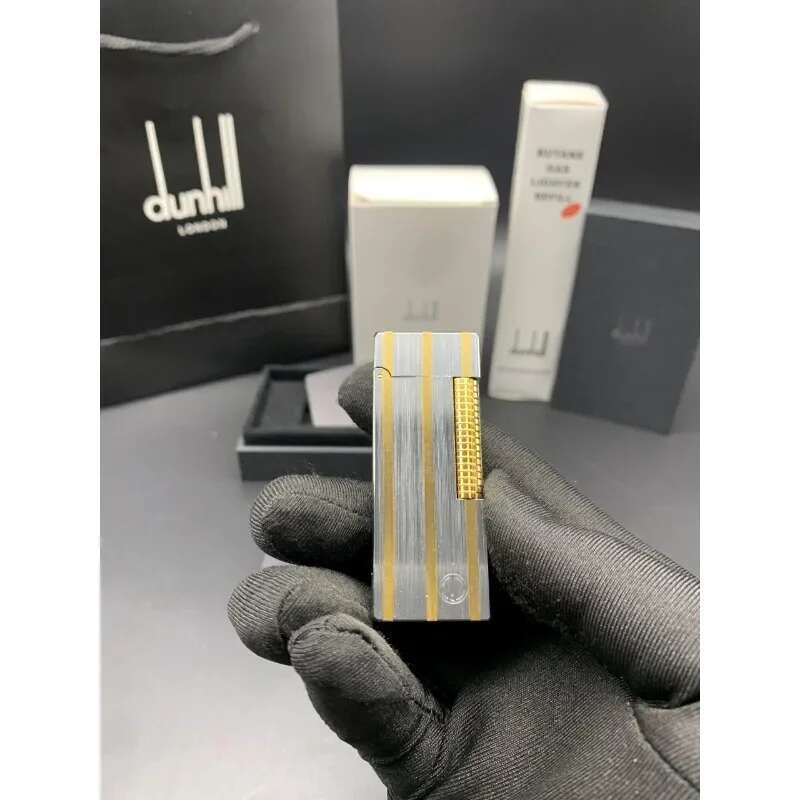 Duil Butane Torch Gas Windproof High-Flame Smoking Accessories Fashion Metal Cigarette Lighter Men's Gifts