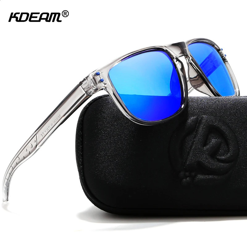 KDEAM Durable Lightweight Polarized Sunglasses All-fit Size Sun Glasses Men Coating Lens Minimize Hard Case included 250221