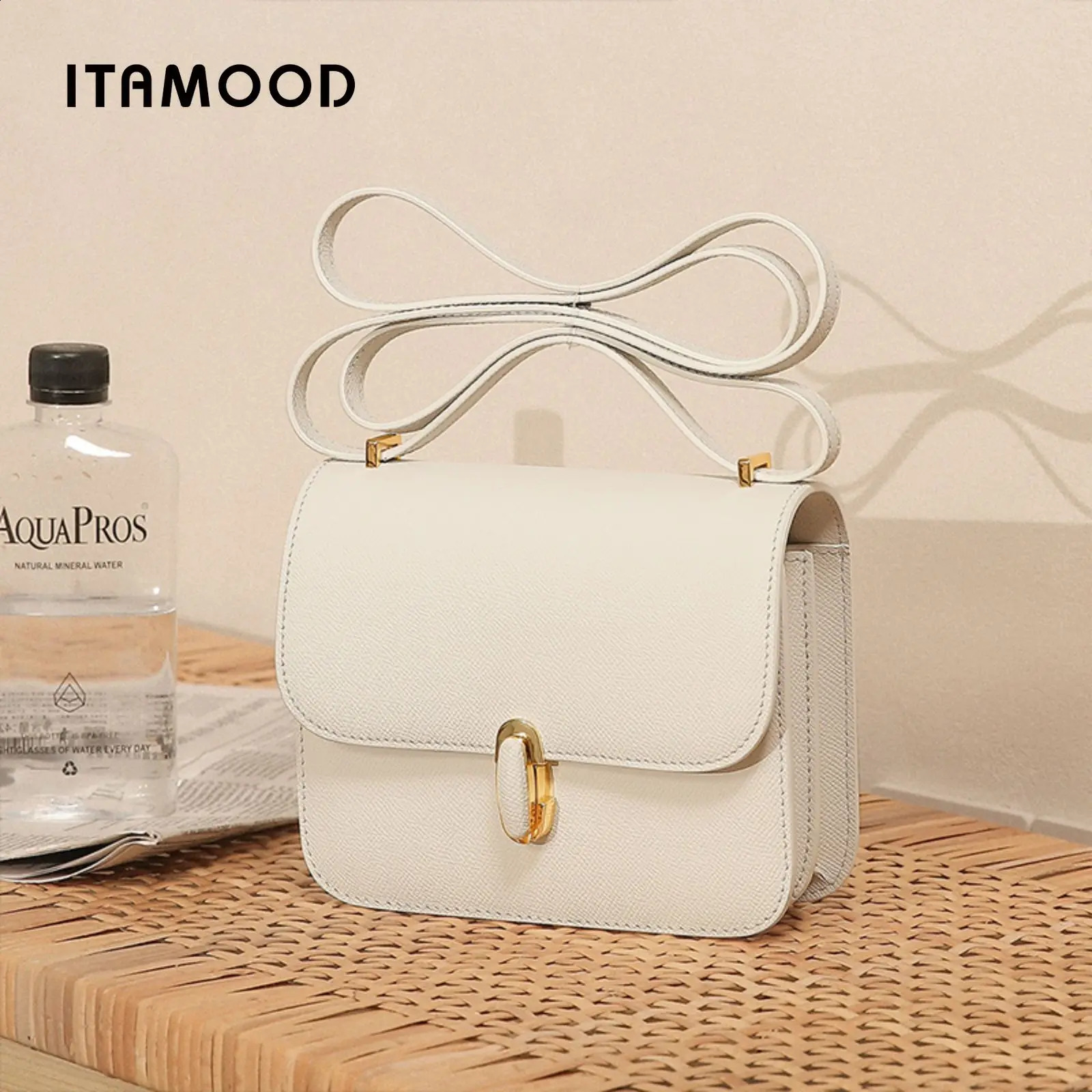 Ship from US ITAMOOD Original ner Shoulder Crossbody Bag Vintage Genuine Leather Handbag Versatile Fashion Underarm Christmas Gift 250303FBB