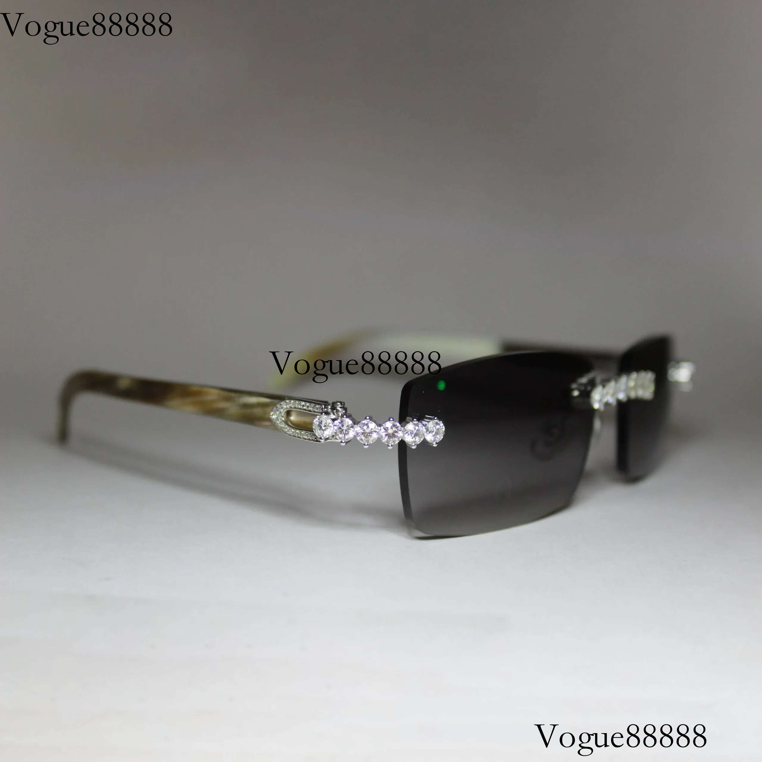 Custom Pass Tester VVS Moissanite Iced Out Dia Letter Lens Colored Glasses Eyewear Sunglasses Jewelry For Men Women