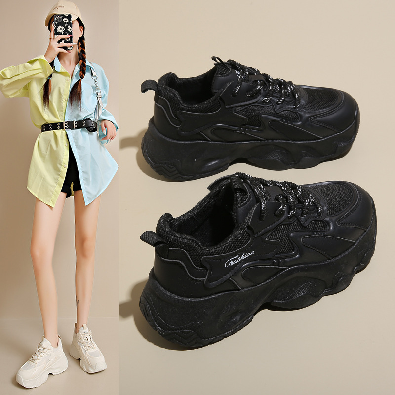 2025 Spring summer Designer s New Mesh Breathable Sports Womens Shoes Multi Functional Thick Soled Height Increasing Fashion Casual Womens Shoes