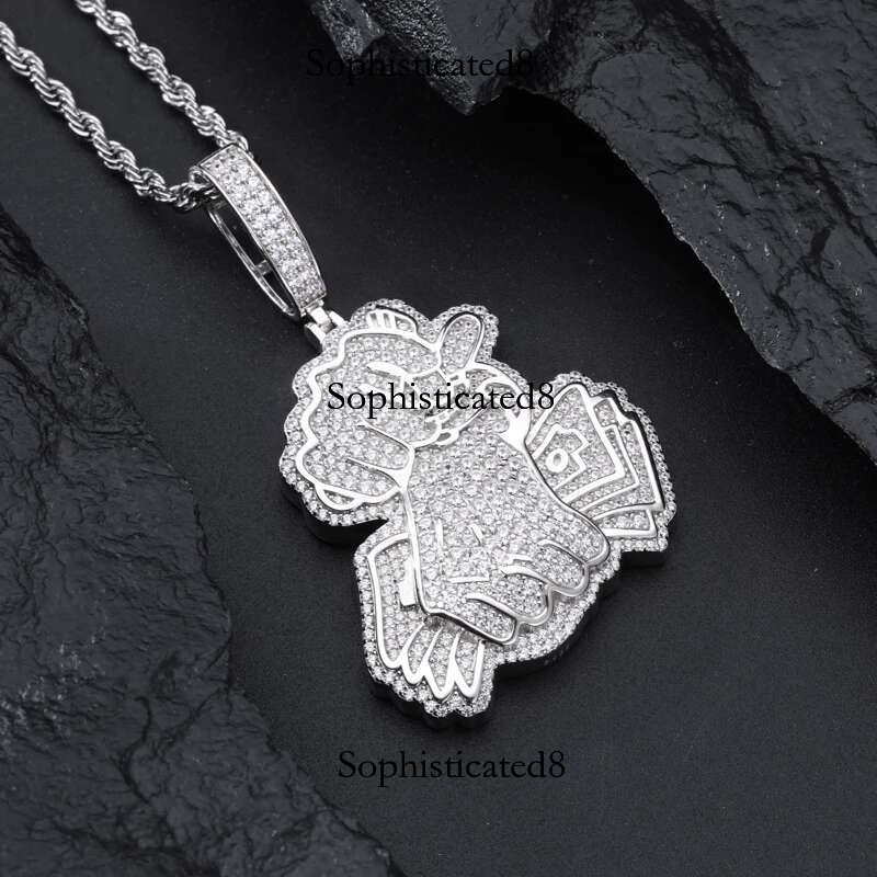 TUHE Unisex High Quality D VVS Moissanite Iced Out Pendants USD For Men Hip Hop Jewelry