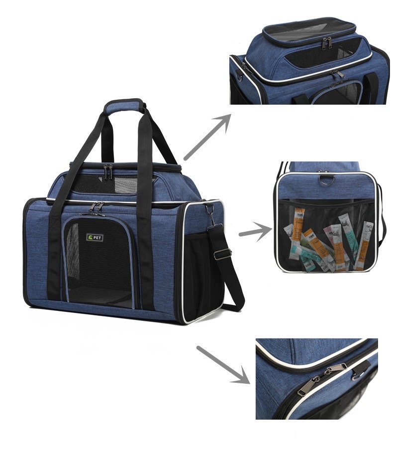 Cat, Dog Carrier for Small Medium Cats Expandable Soft Sided, Collapsible Travel Puppy Carrier