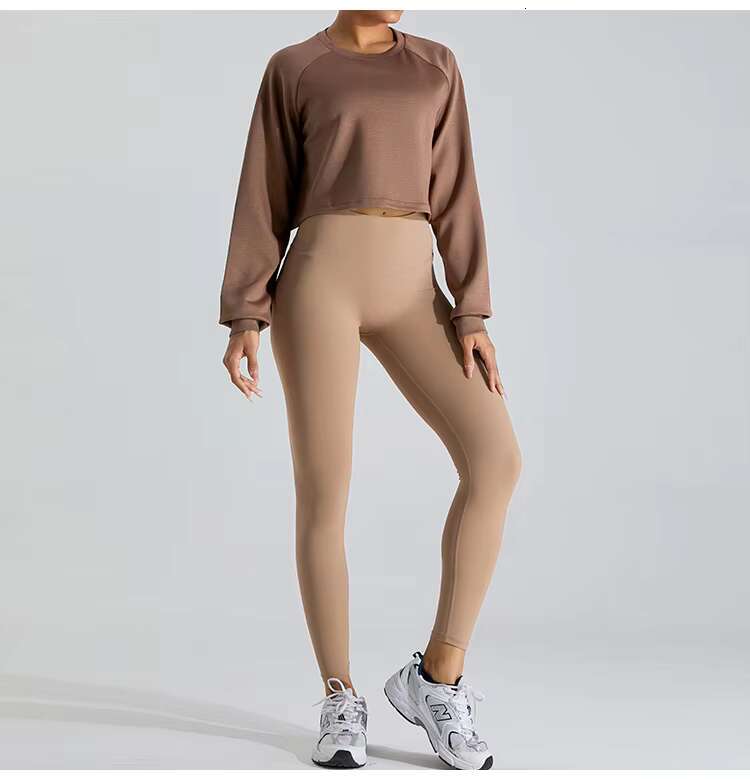 Casual Sports Yoga Sweater Women Outdoor Running Long Sleeve Loose Sweatshirts