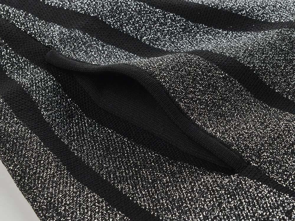 2024 Autumn Vintage Style High Quality Lady Sleeveless O-Necke Women Mini Short Knitted A-E Striped Dress