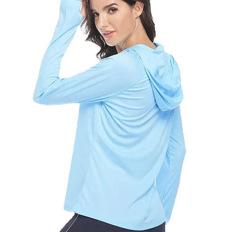 Custom Design Your Own UPF 50+ Running Quick Dry Uv Protection Womens Long Sleeve Hoodie Fishing Shirt