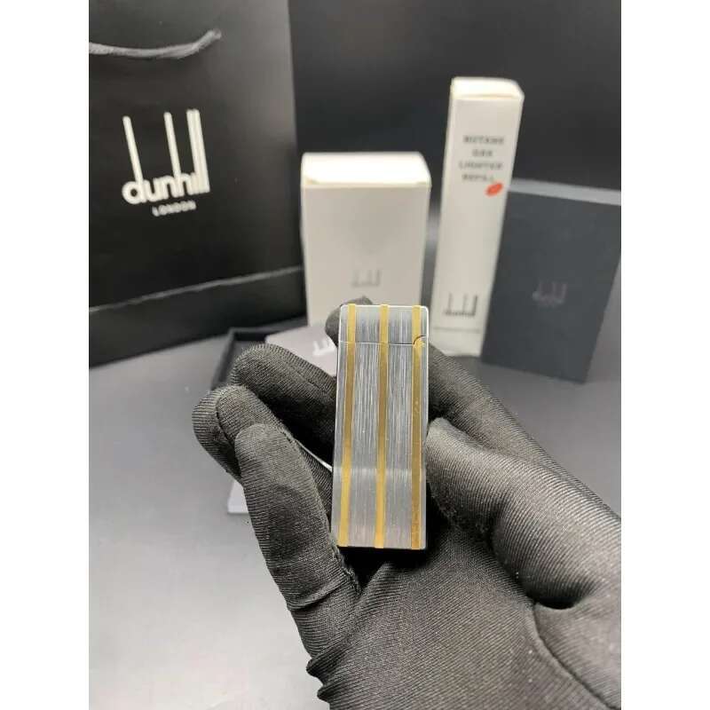 Duil Butane Torch Gas Windproof High-Flame Smoking Accessories Fashion Metal Cigarette Lighter Men's Gifts