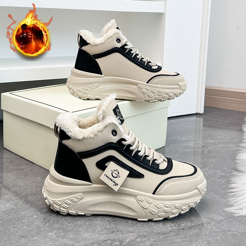 2025 designer s new winter women's snow boots with plush dad shoes casual warmth multifunctional fashion thick sole height increasing outdoor ant