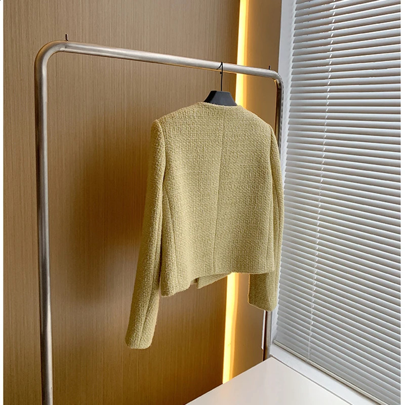 ner Fashion Winter Autumn Women Casual Short Jackets Coat Elegant Small Fragrance Lady Double Breasted Outwerwear 250228