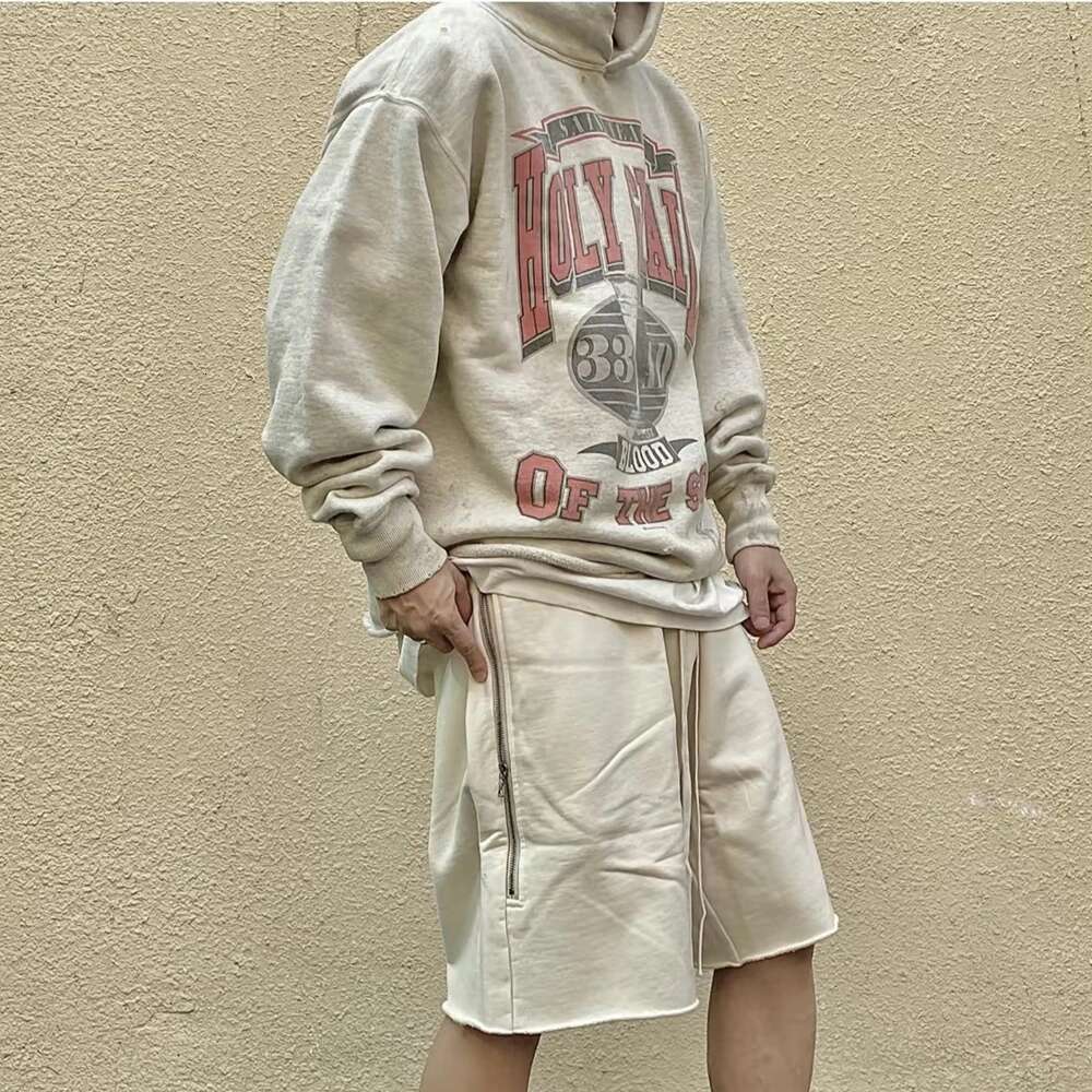 Yao Fashion SAINT OF MICHAEL Joint Design Suit Fleece Hooded Pullover Hoodies Streetwear Oversize Vintage Sweatshirt For Men