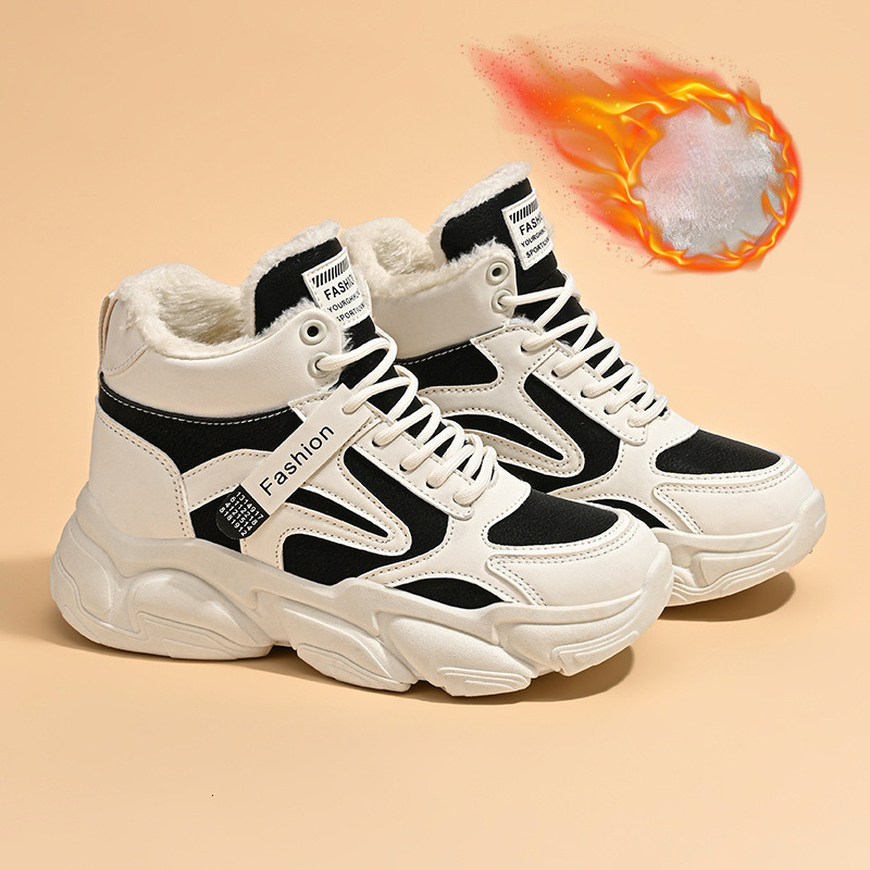 Women s Designer Shoes 2025 New Korean Edition Warm And Velvet High Top Multi Functional Outdoor Sports And Leisure Thick Soled Shoes