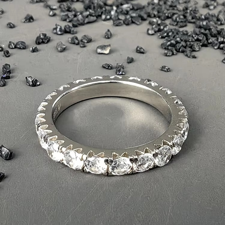 Classic boutique jewelry S pure sier VVS moissanite wedding eternal ring for both men and women