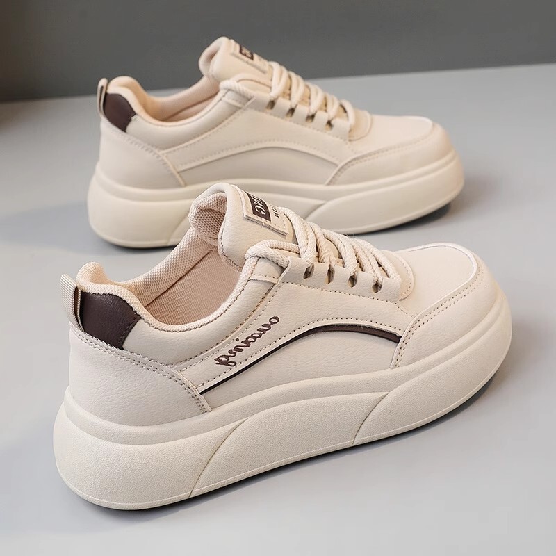 White Shoes For Women Height Increasing Thick Soled Multifunctional Sports Board Shoes Simple And Comfortable Designer s New Casual Running Shoes