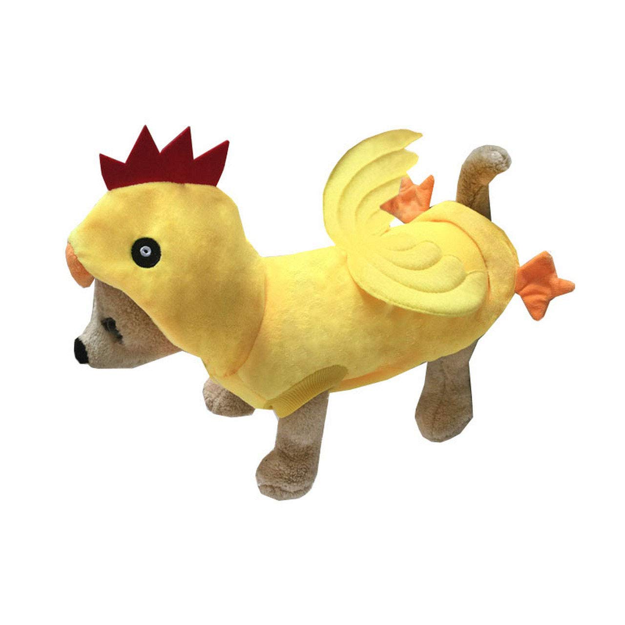 Dog Chicken Costume Pet Halloween Christmas Cosplay Costumes Funny Puppy Cat Winter Coat Hoodie Outfits Sweater Clothes