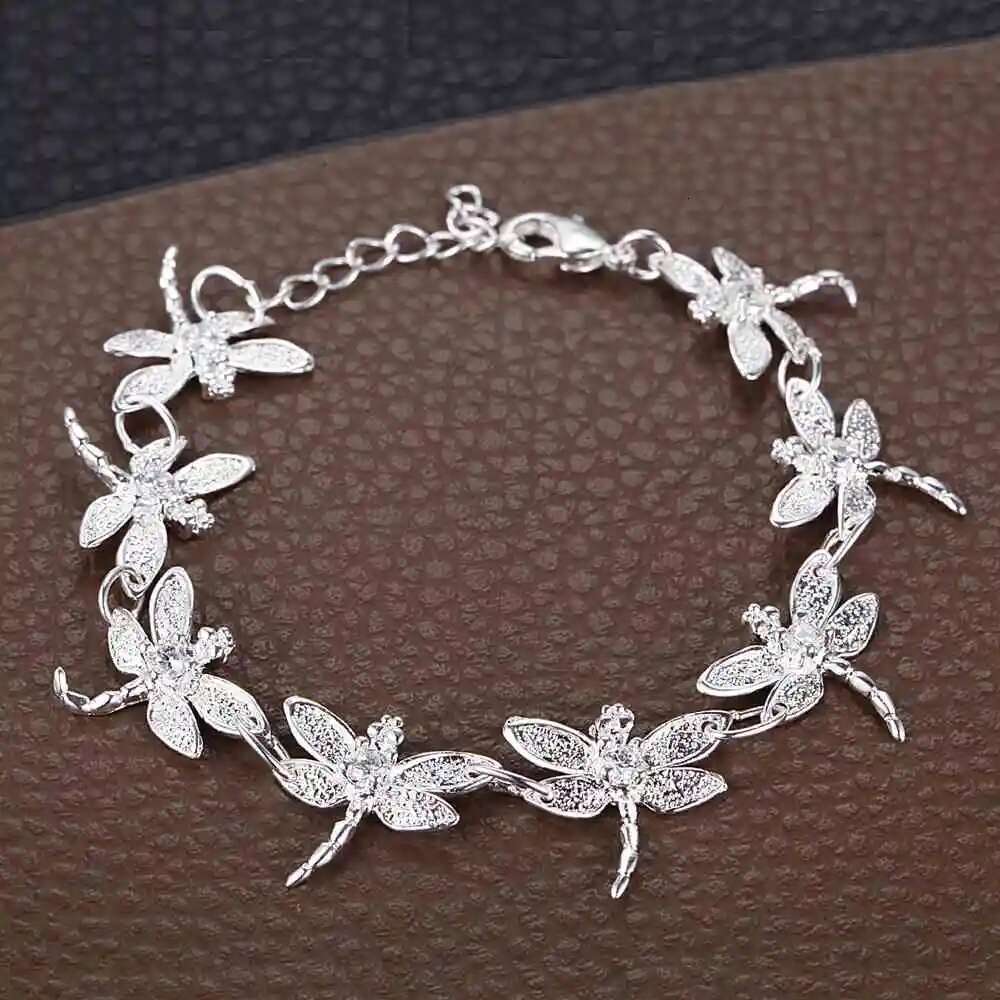 Sterg Sier Rose we Bracelet Nice Snake Chain High Quality For Women Men Fashion Jewelry Wedding Engagement Party