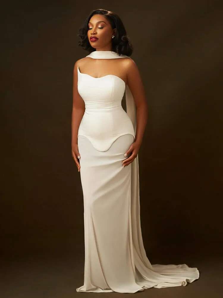 Sexy Strapless Backless White Black Maxi Long Women Celebrity Dress 2024 Elegant Party Evening Club Vestido Clothing
