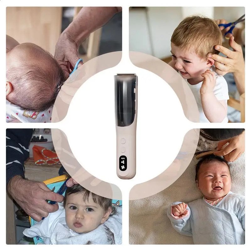 Hair Clippers For Kids Electric Hair Clippers Kids Hair Trimmer Quiet Hair Cutting Clippers Waterproof Cordless Hair Clipper 250303