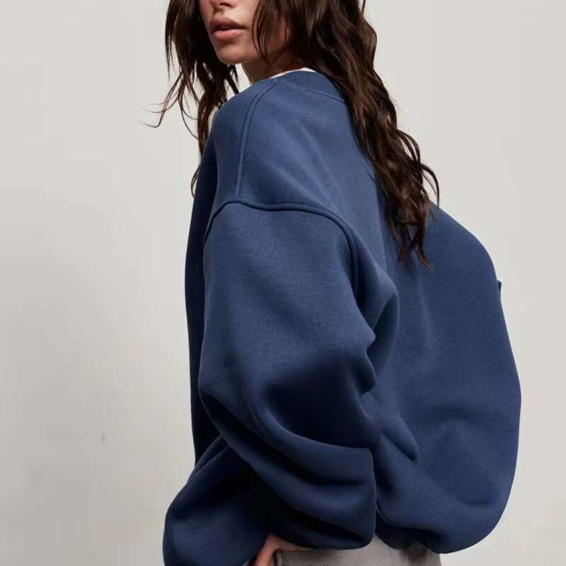 Hd0941 Women's Hoodies Sweatshirts Autumn New Street Style Oversize Fleece Pullover Sweater Solid Loose Oversized Hoodie