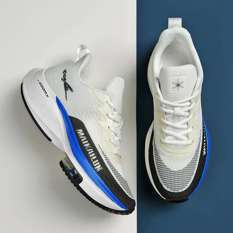 New Trend Air Cushioning Running for Men Indoor Gym Sneakers Mesh Breathable Sport Tick Sole Walking Shoes