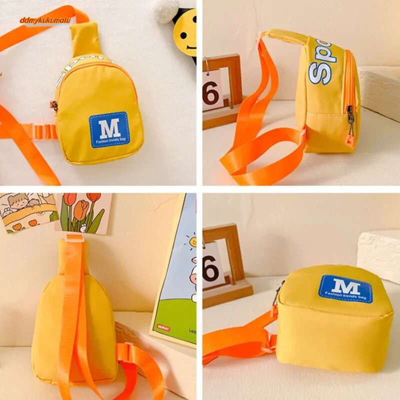 Cute Fashion Letter Baby Backpacks Children Boy Girl Chest Crossbody Bags Travel Harness Bag Kids Adjustable Snack Toy Backpack #ddmykukumalu