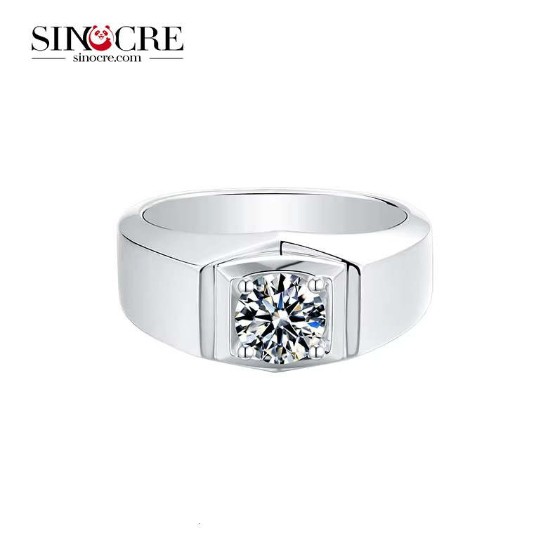 Wedding little finger brand new moissanite ring men's Sinocre jewelry