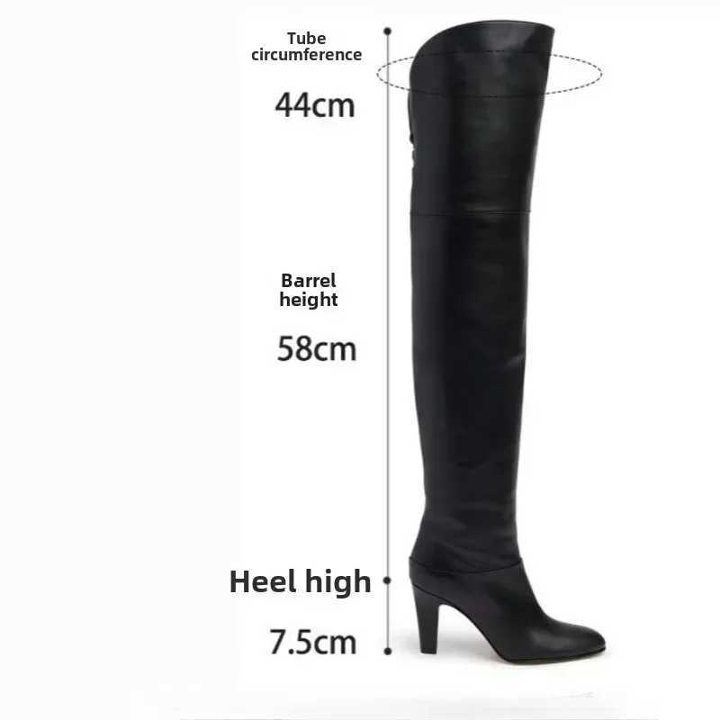European and American Fashion High Heels Over The Knee Fashion Show Boots for Women Autumn and Winter Strap Knight Boots Z250303