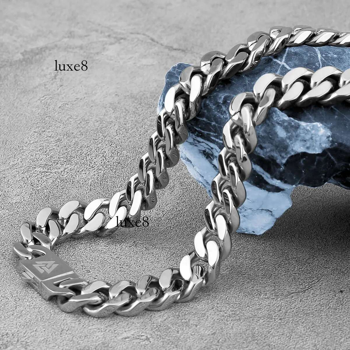 Original Design Men's Cuban Chain Fashion Punk Stainless Steel Thick Necklace Valknut Rune Biker Party Club Jewelry