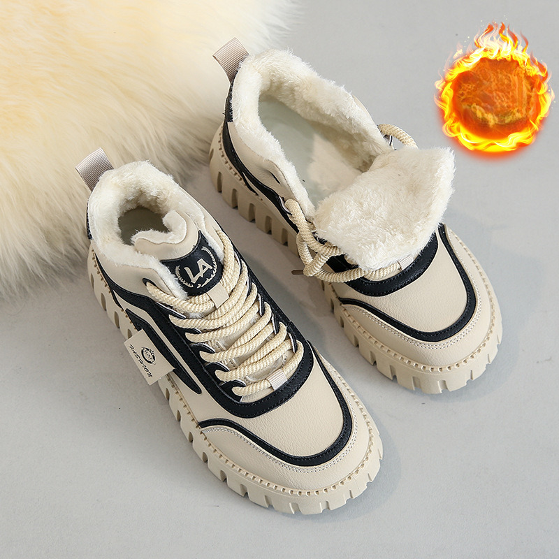 2025 New Designer Winter Cotton Thick Velvet Women s Velvet High Top Casual Shoes Thick Bottom Anti Slip Snow Warm Short Boots Fashion Outdoor Sports 