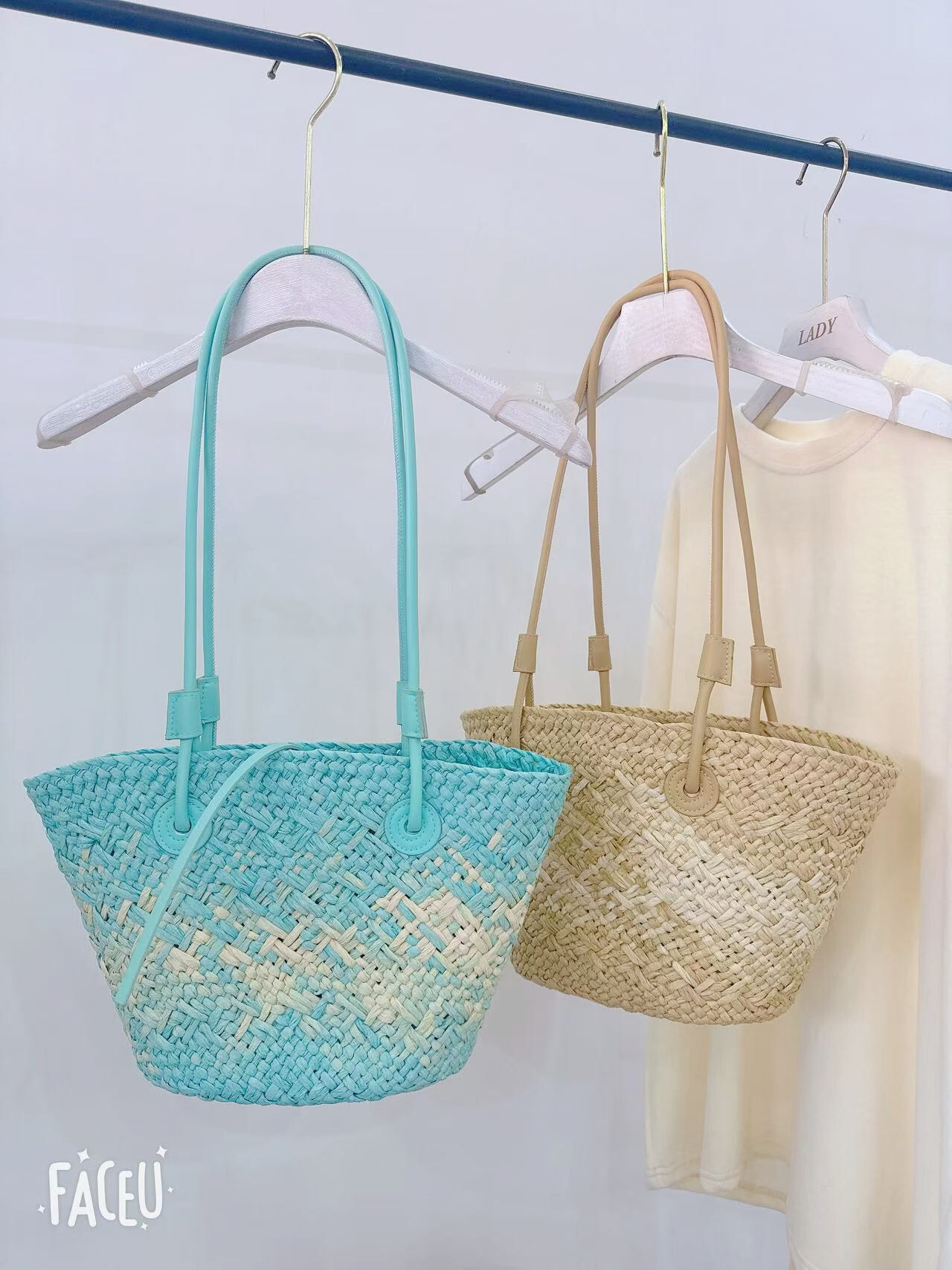 French handbag for women in summer 2025, new capacity beach and seaside vacation straw woven hand-held shoulder bag, large bag #swissmilitary