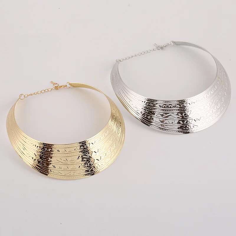 KMVEXO Fashion Jewelry Wide Punk Necklaces Charm Party Chain Choker Collar Necklace For Women Collier Femme