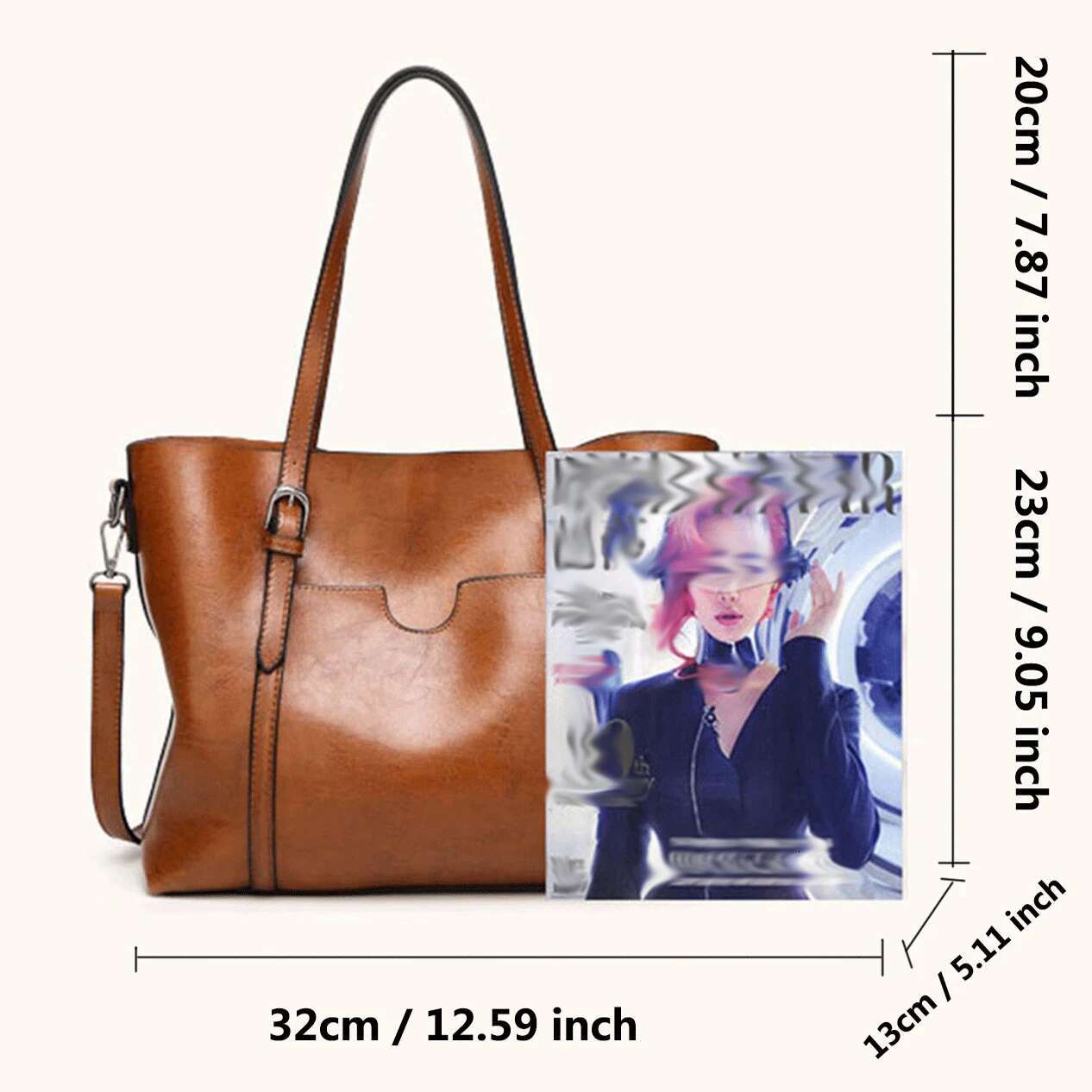 Shoulder For Oil Wax Leather Tote Crossbody Bag Vintage Satchels Women Bags Designer Handbag High Quality