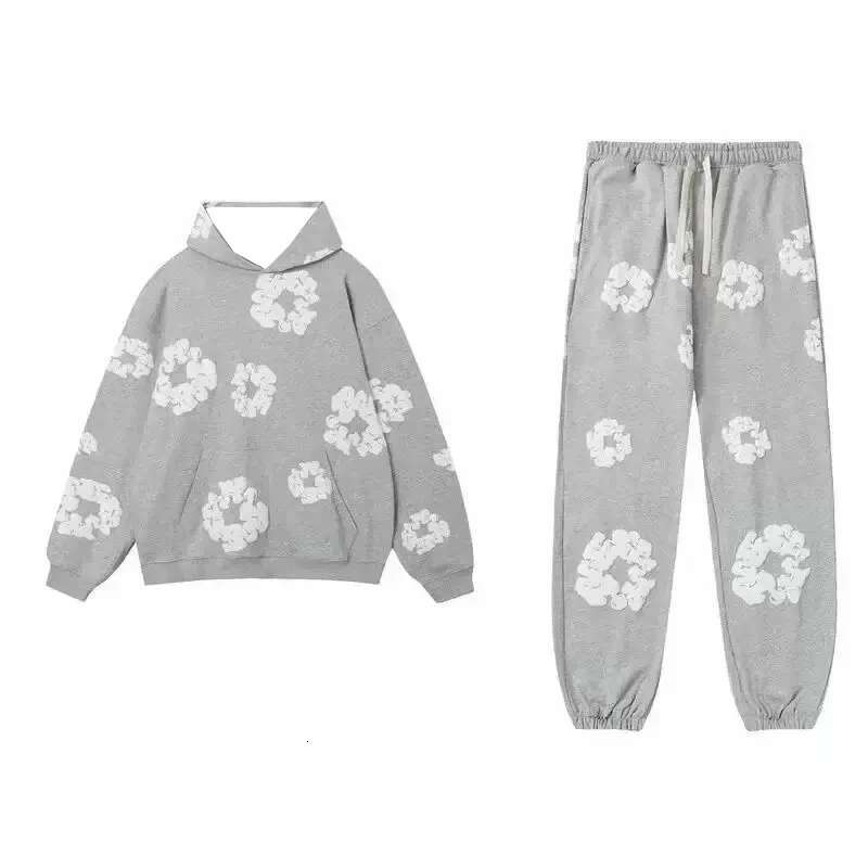Autumn New American Fashion Trend Kapok 3D Printed Pullover Sweatpants Casual Y2k Street Suit Adult Sweater