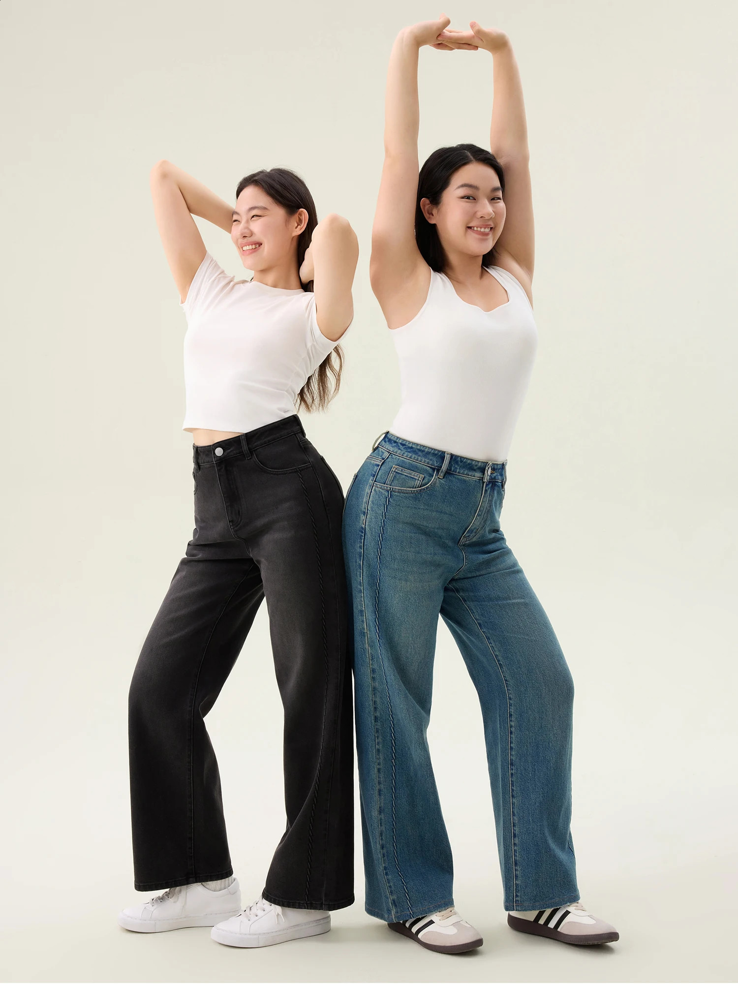 DUSHU2 versionWomen Cotton Elastic Jeans Spring Black AllMatch High Waist Blue Jean 25DS8116525DS81129 250228