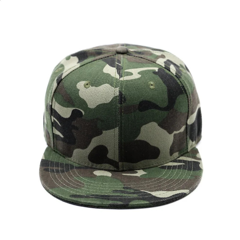 Full close camouflage hip hop cap whole closure women mens plus size flat brim bill baseball cap fitted hat 56-62cm 250225