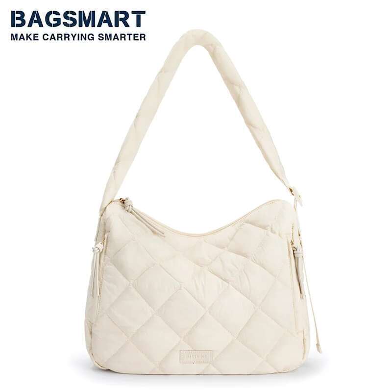 Missnine Women's Shoulder Quilted Puffer With Adjustable Strap Puffy Large Tote Crossbody Wallet Hobo Bag