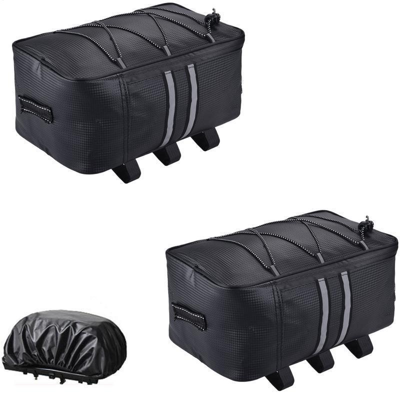 Ship from US Road Cycling Saddle Bag Motorcycle Seat Storage Pouch Large Capacity For Cyclists Electric Scooter Backseat Pack 250228FBB